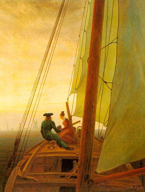 Caspar David Friedrich On Board a Sailing Ship Spain oil painting art